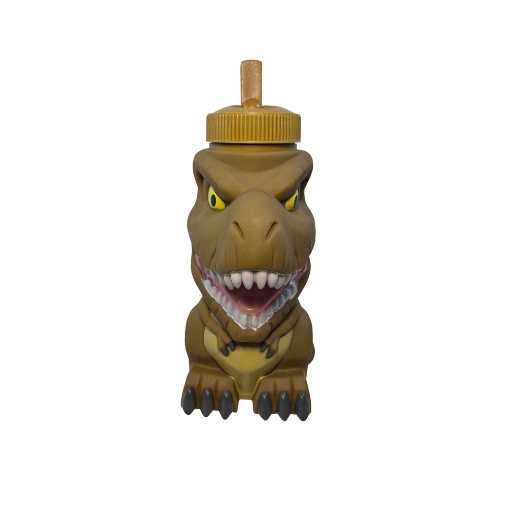 Universal Studio Exclusive Jurassic Park T-Rex Sipper 3D Water Bottle MARKS READ
